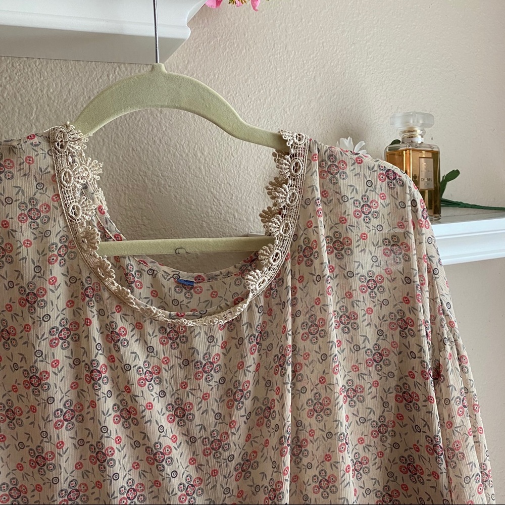 Free People Sheer Dolman Floral Top - Picture 2 of 5